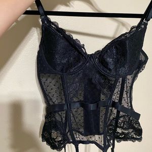black lace corset , never worn !